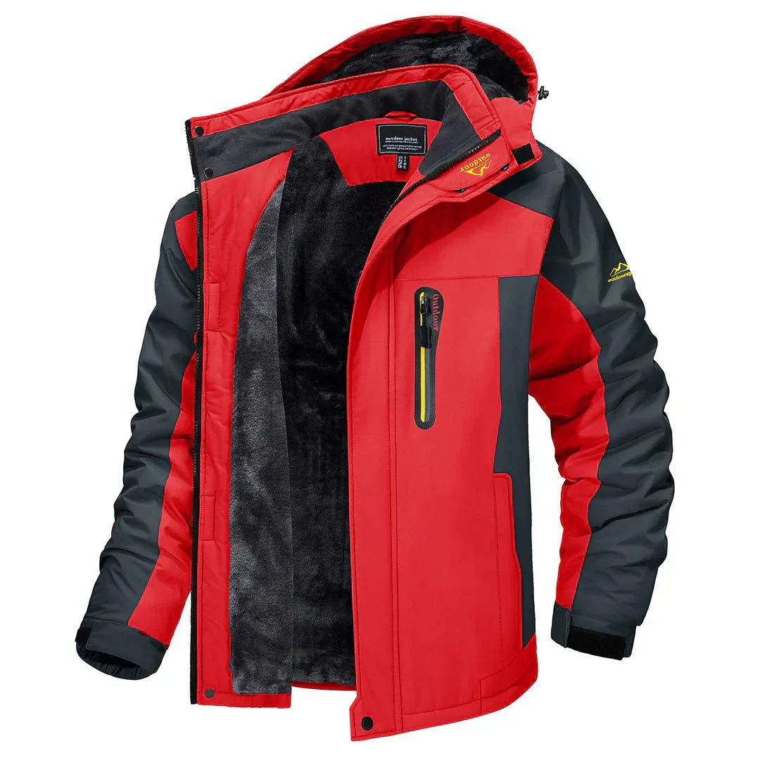 Męska Zimowa Kurtka Outdoorowa | Wodoodporna Fleece