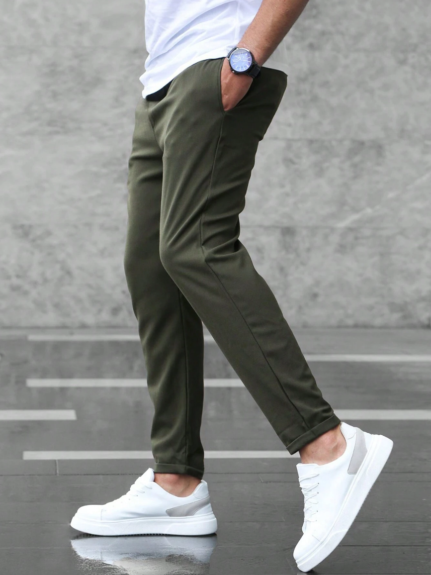 Męskie Spodnie Slim Fit z Elastycznym Materiałem | Styl Casual Elegancki