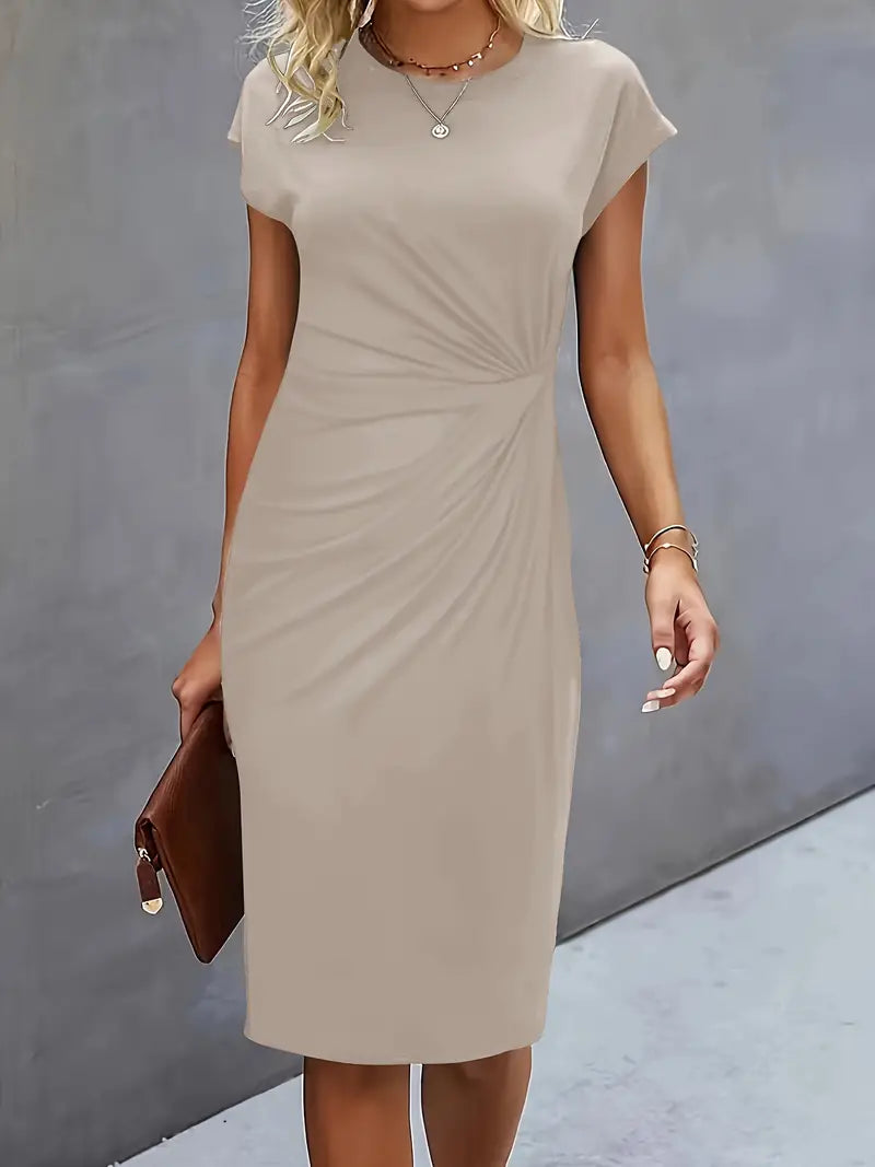 Damska Elegancka sukienka z falbanami | Midi