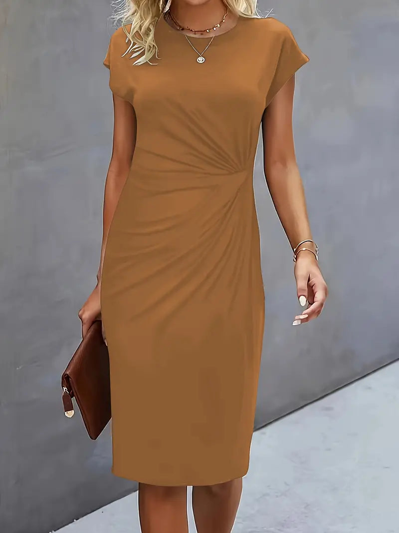 Damska Elegancka sukienka z falbanami | Midi