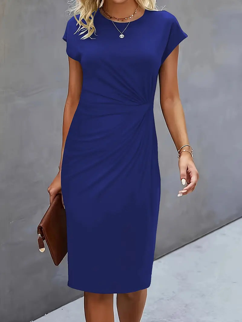 Damska Elegancka sukienka z falbanami | Midi