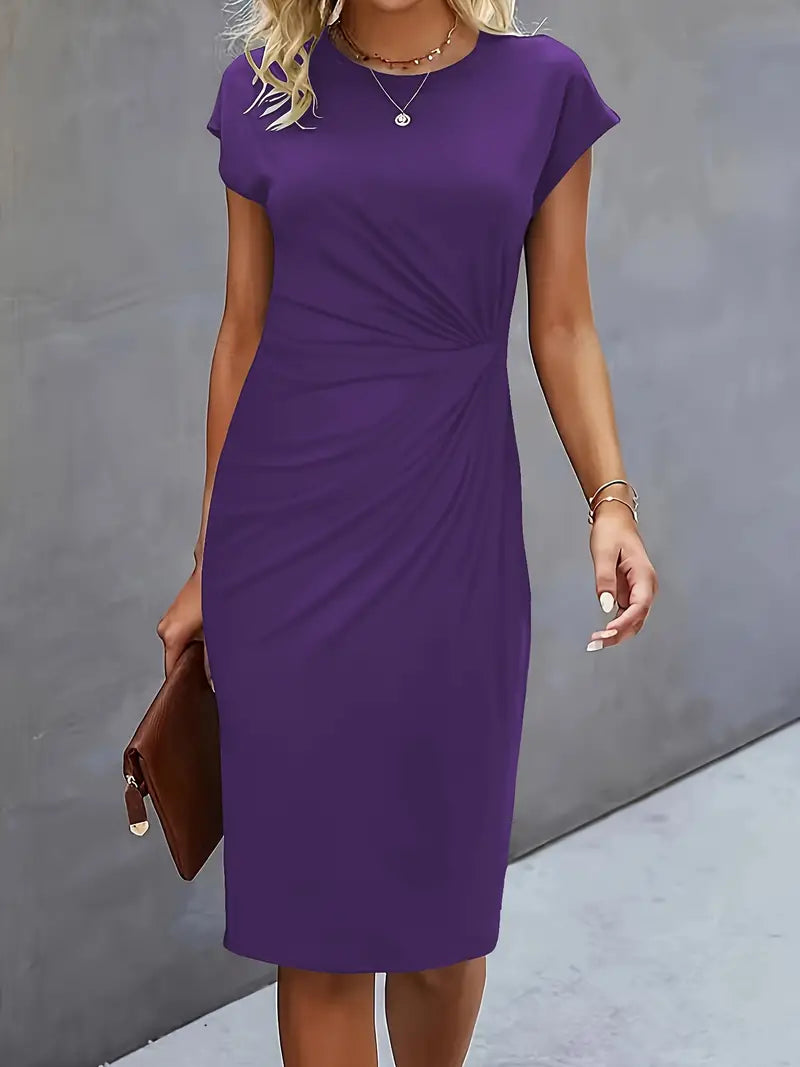 Damska Elegancka sukienka z falbanami | Midi
