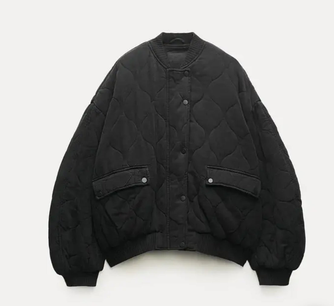 Kurtka Damska Pikowana Oversize | Lekka