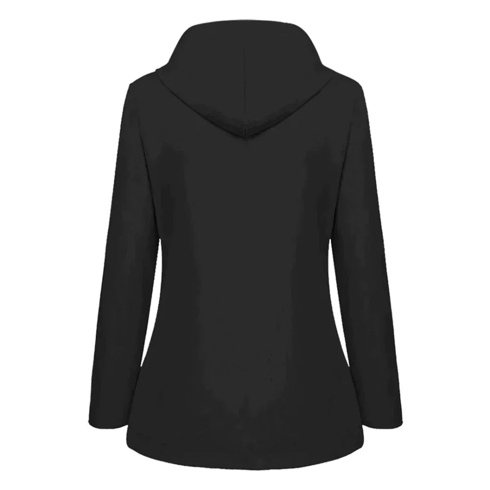 Kobiecą Kurtkę Przeciwdeszczową z Fleece | Z Kapturem