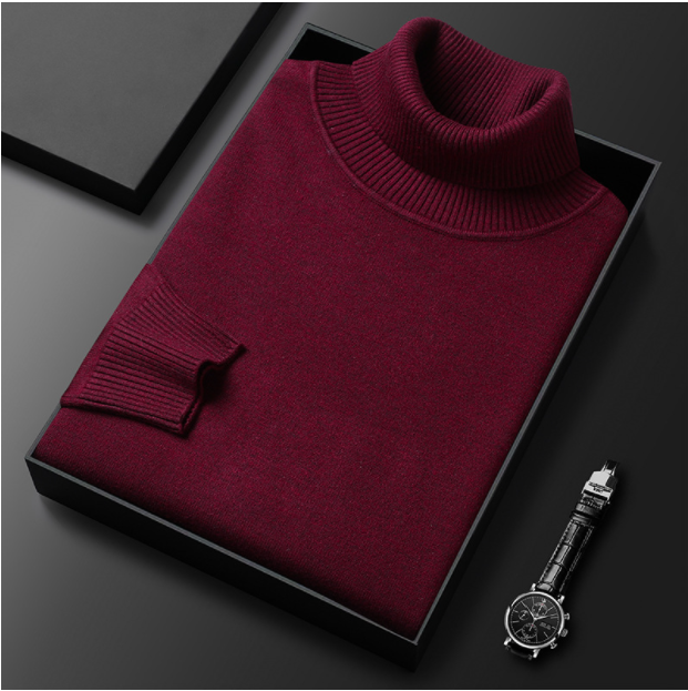 Męski Golf Slim Fit | Ciepła Dzianina