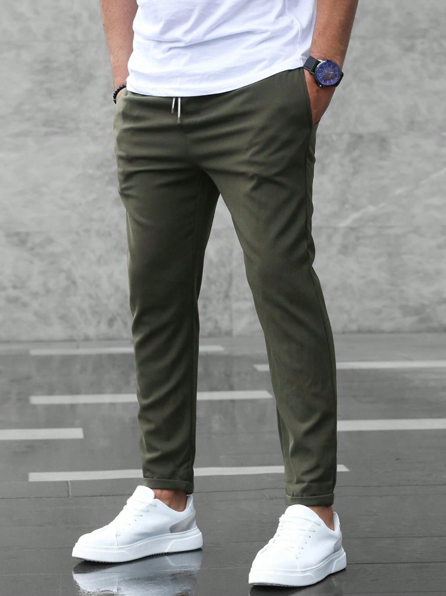 Męskie Spodnie Slim Fit z Elastycznym Materiałem | Styl Casual Elegancki