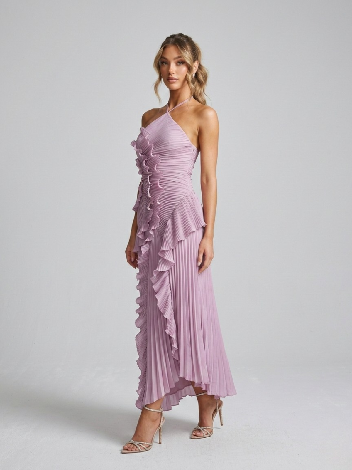 Women's Wedding Dress with Ruffles | Midi