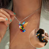 Necklace with Hummingbird Pendant | Set with Earrings