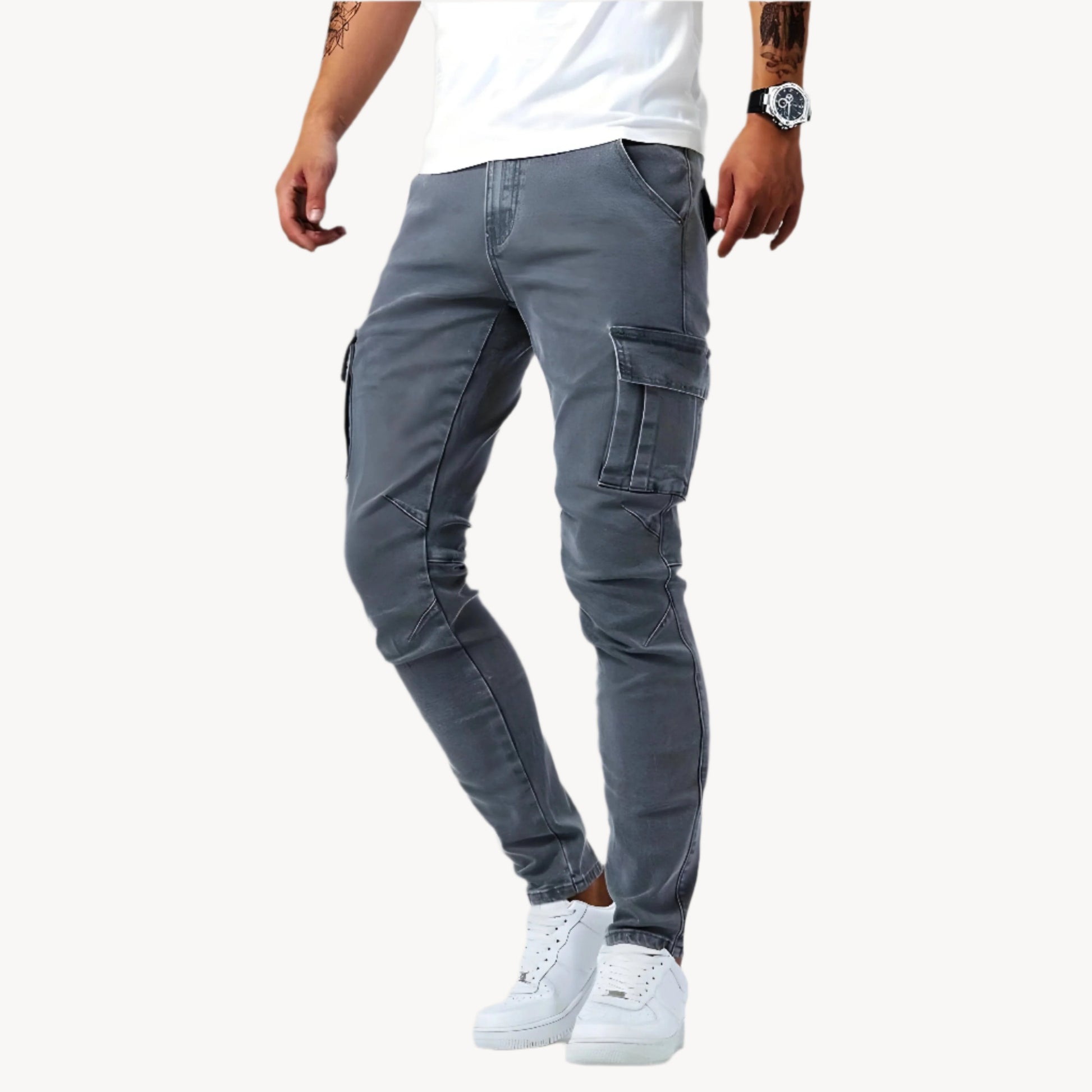 Męskie Spodnie Cargo Slim Fit | Stretch