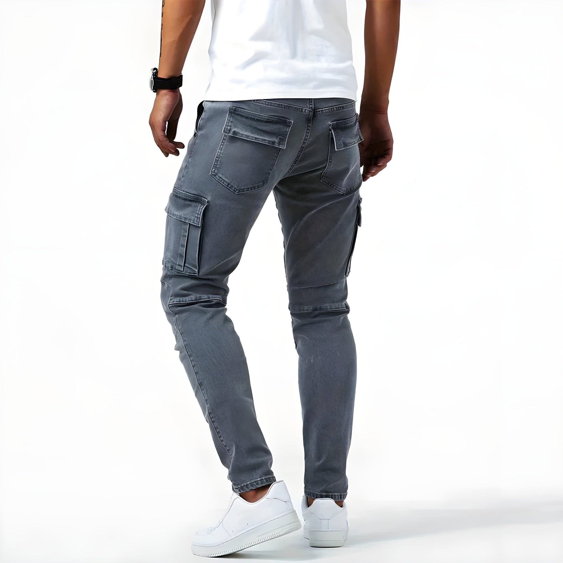 Męskie Spodnie Cargo Slim Fit | Stretch