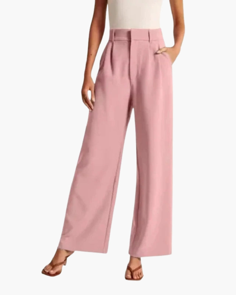 Damskie Szerokie Spodnie z Wysokim Stanem | Eleganckie