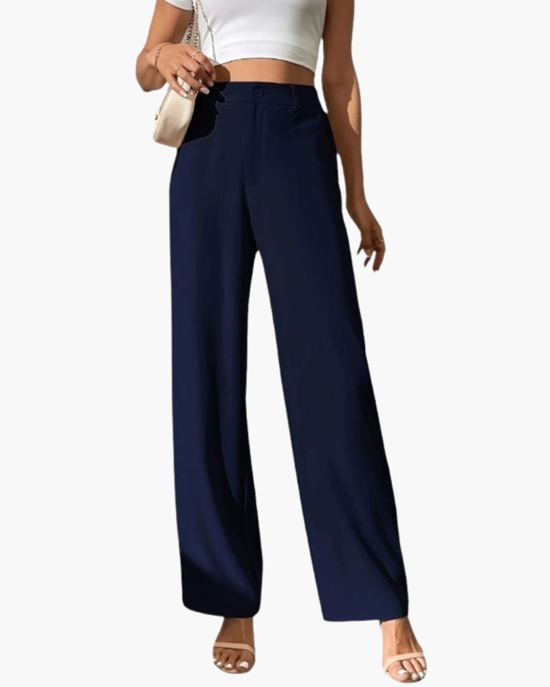 Damskie Szerokie Spodnie z Wysokim Stanem | Eleganckie