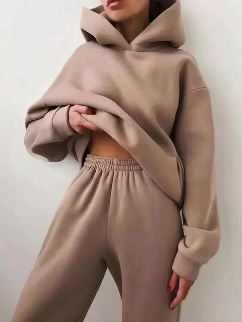 Damski Oversized Hoodie Dres | Zestaw Dwuczęściowy
