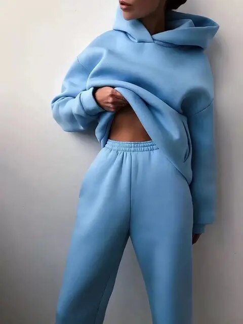 Damski Oversized Hoodie Dres | Zestaw Dwuczęściowy