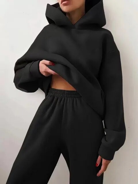 Damski Oversized Hoodie Dres | Zestaw Dwuczęściowy