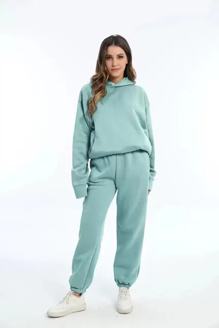 Damski Oversized Hoodie Dres | Zestaw Dwuczęściowy