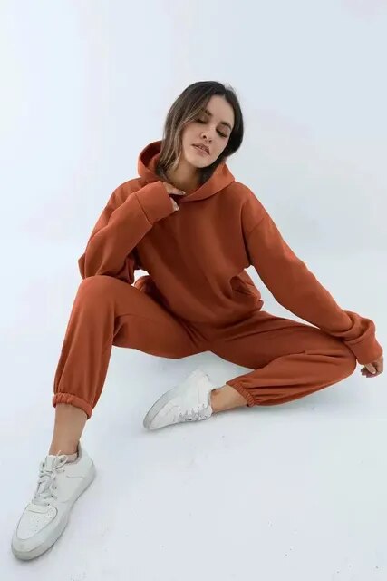 Damski Oversized Hoodie Dres | Zestaw Dwuczęściowy