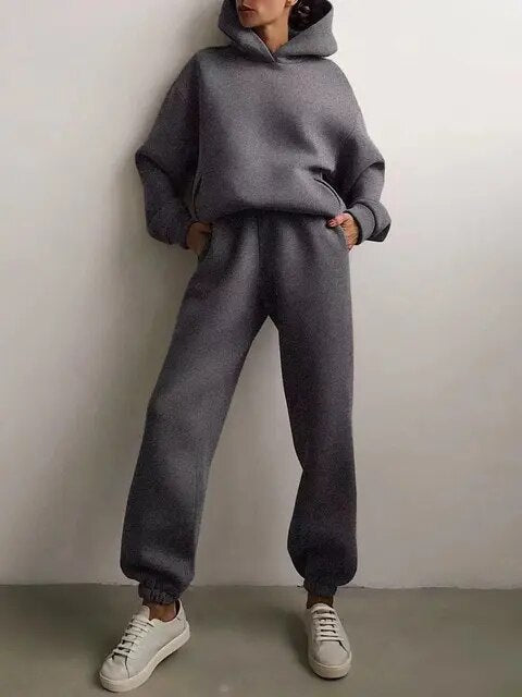 Damski Oversized Hoodie Dres | Zestaw Dwuczęściowy