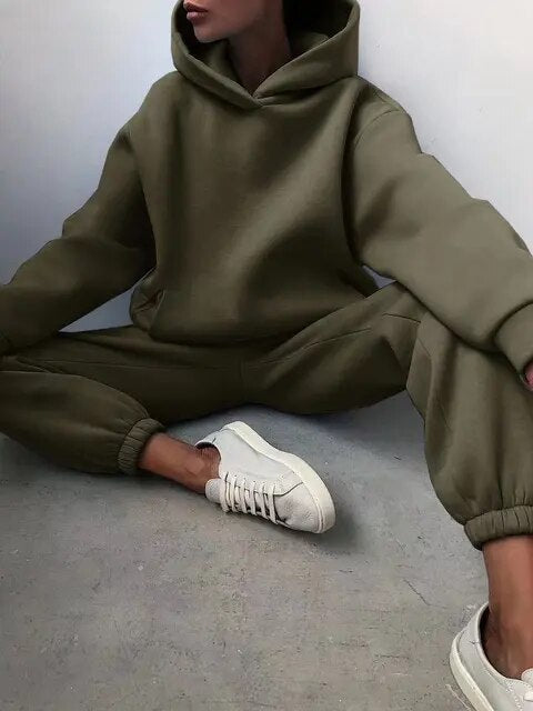 Damski Oversized Hoodie Dres | Zestaw Dwuczęściowy