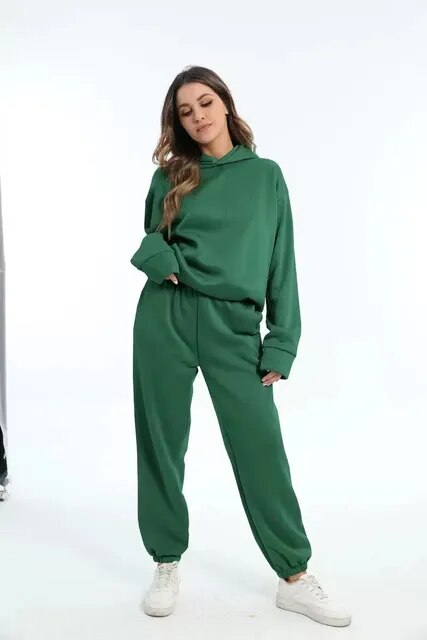 Damski Oversized Hoodie Dres | Zestaw Dwuczęściowy