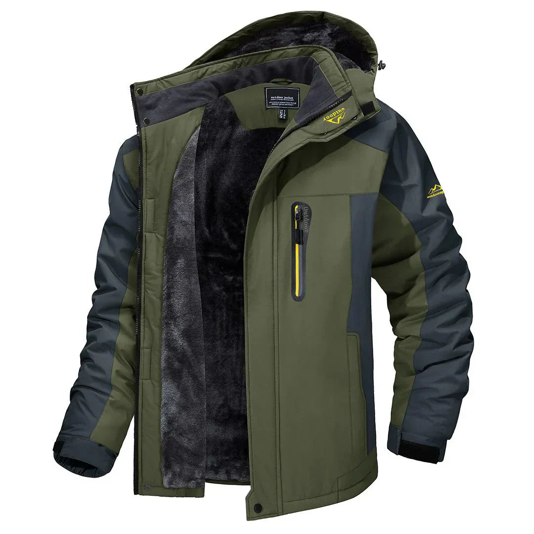Męska Zimowa Kurtka Outdoorowa | Wodoodporna Fleece