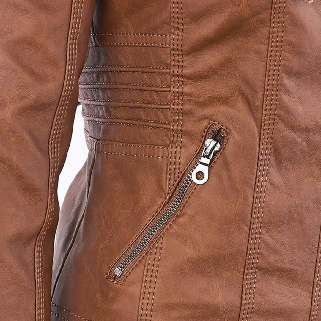 Damska Kurtka z Kapturem na Zamek | Slim Fit