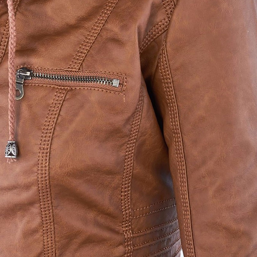 Damska Kurtka z Kapturem na Zamek | Slim Fit