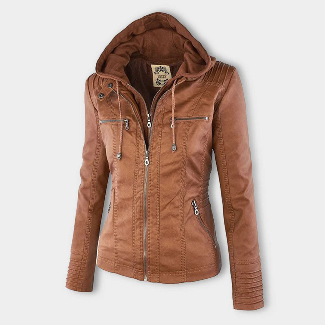 Damska Kurtka z Kapturem na Zamek | Slim Fit