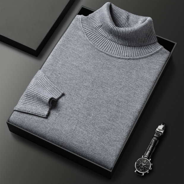Męski Golf Slim Fit | Ciepła Dzianina