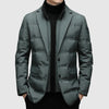 Męska Kurtka Puchowa Blazer | Formalny Styl Zimowy