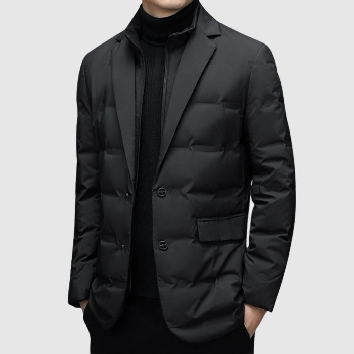 Męska Kurtka Puchowa Blazer | Formalny Styl Zimowy
