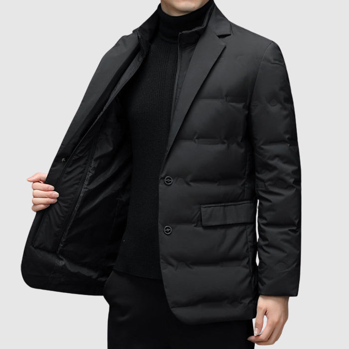 Męska Kurtka Puchowa Blazer | Formalny Styl Zimowy