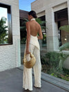 Women's halter jumpsuit | Wide legs