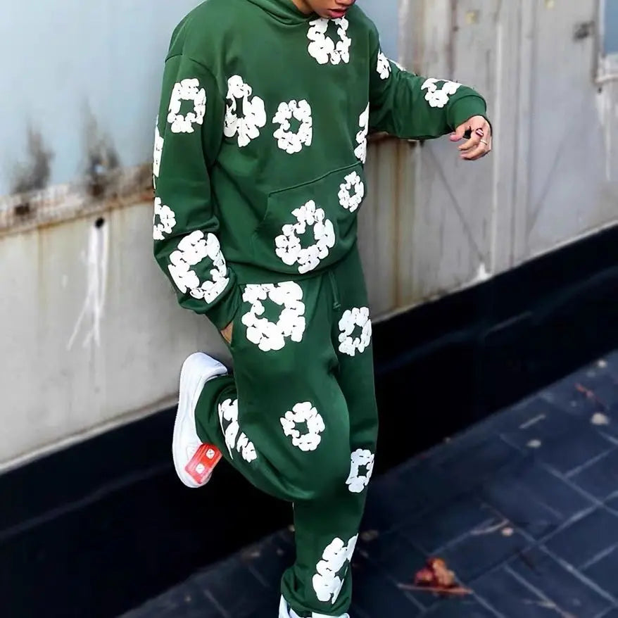 Kobiece Oversized Hoodie Set | Graffiti Print
