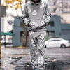 Kobiece Oversized Hoodie Set | Graffiti Print
