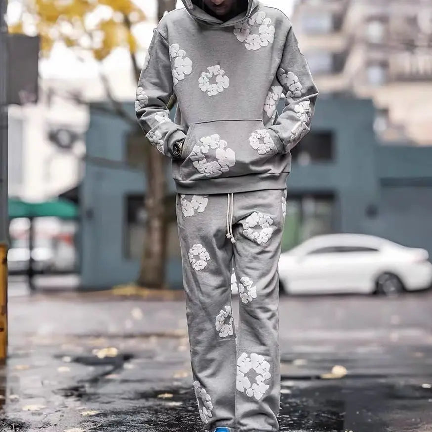 Kobiece Oversized Hoodie Set | Graffiti Print