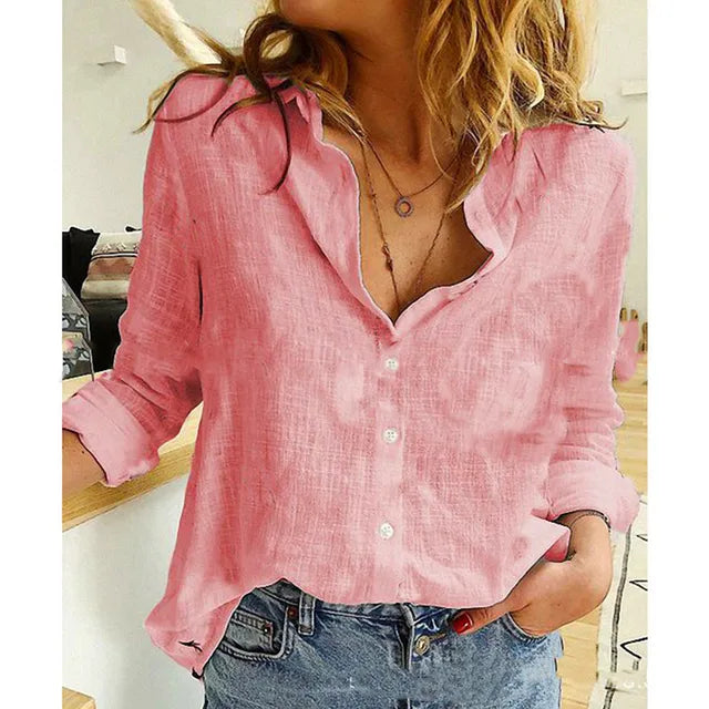 Koszula Kobieca z Wzorem na Guziki | Casual Fit