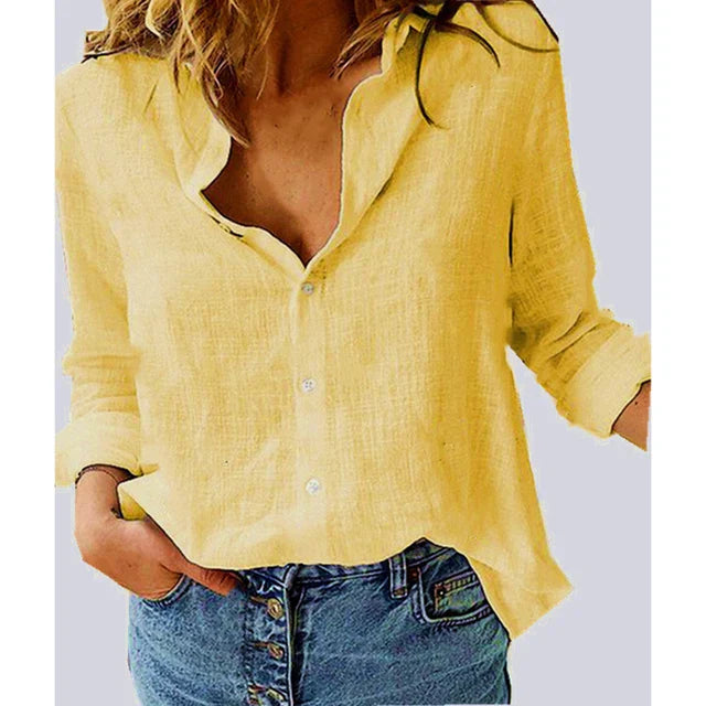 Koszula Kobieca z Wzorem na Guziki | Casual Fit