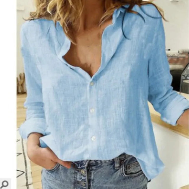 Koszula Kobieca z Wzorem na Guziki | Casual Fit