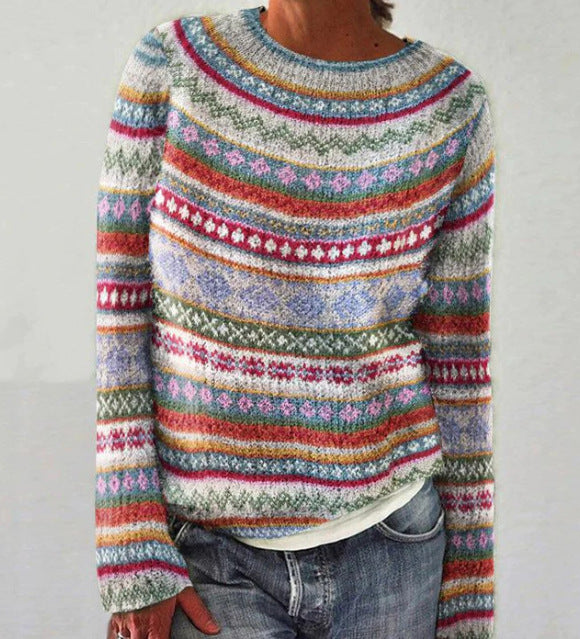 Sweter Damski w Wzory | Odzież Casual
