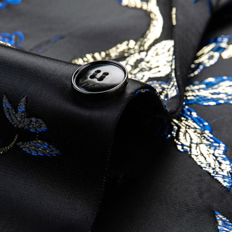 Męski Garnitur Blazer w Kwiaty | Elegancka Odzież na Przyjęcia