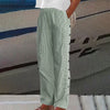 Women's Casual Striped Pants | Decorative Buttons