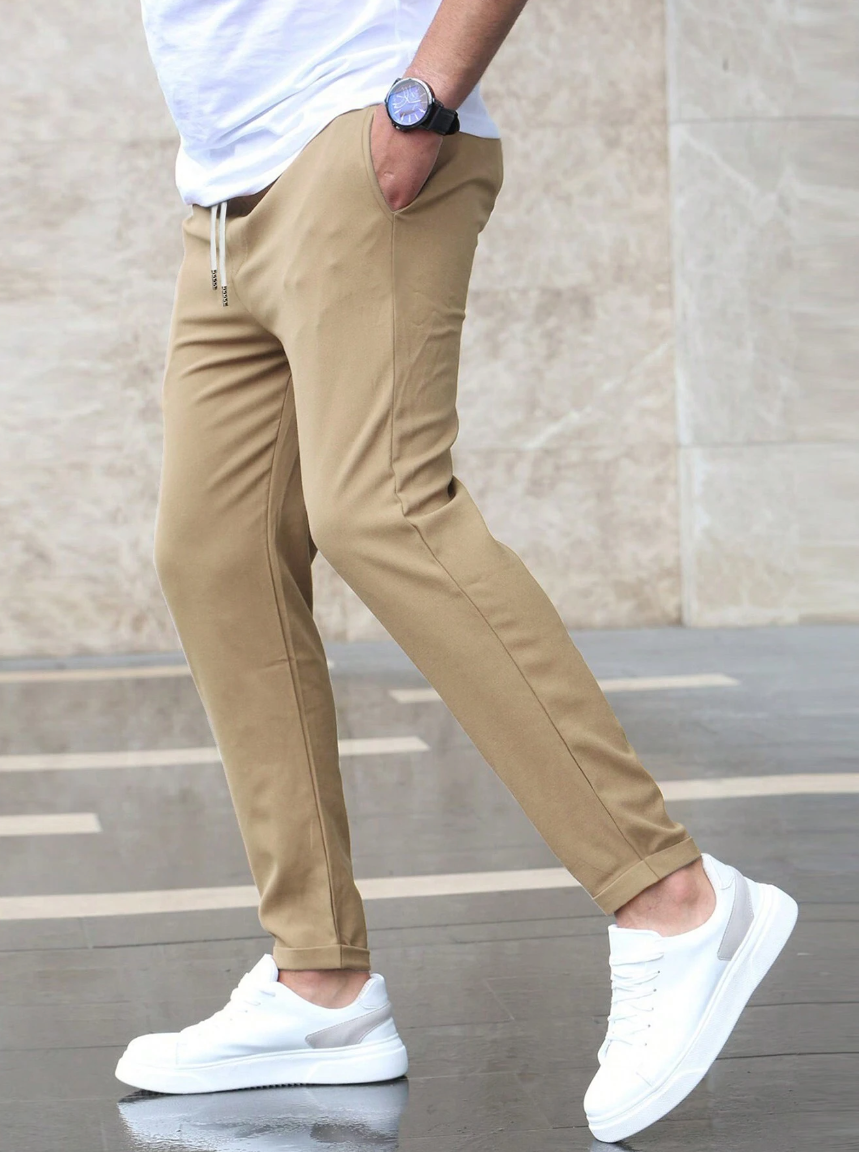 Męskie Spodnie Slim Fit z Elastycznym Materiałem | Styl Casual Elegancki