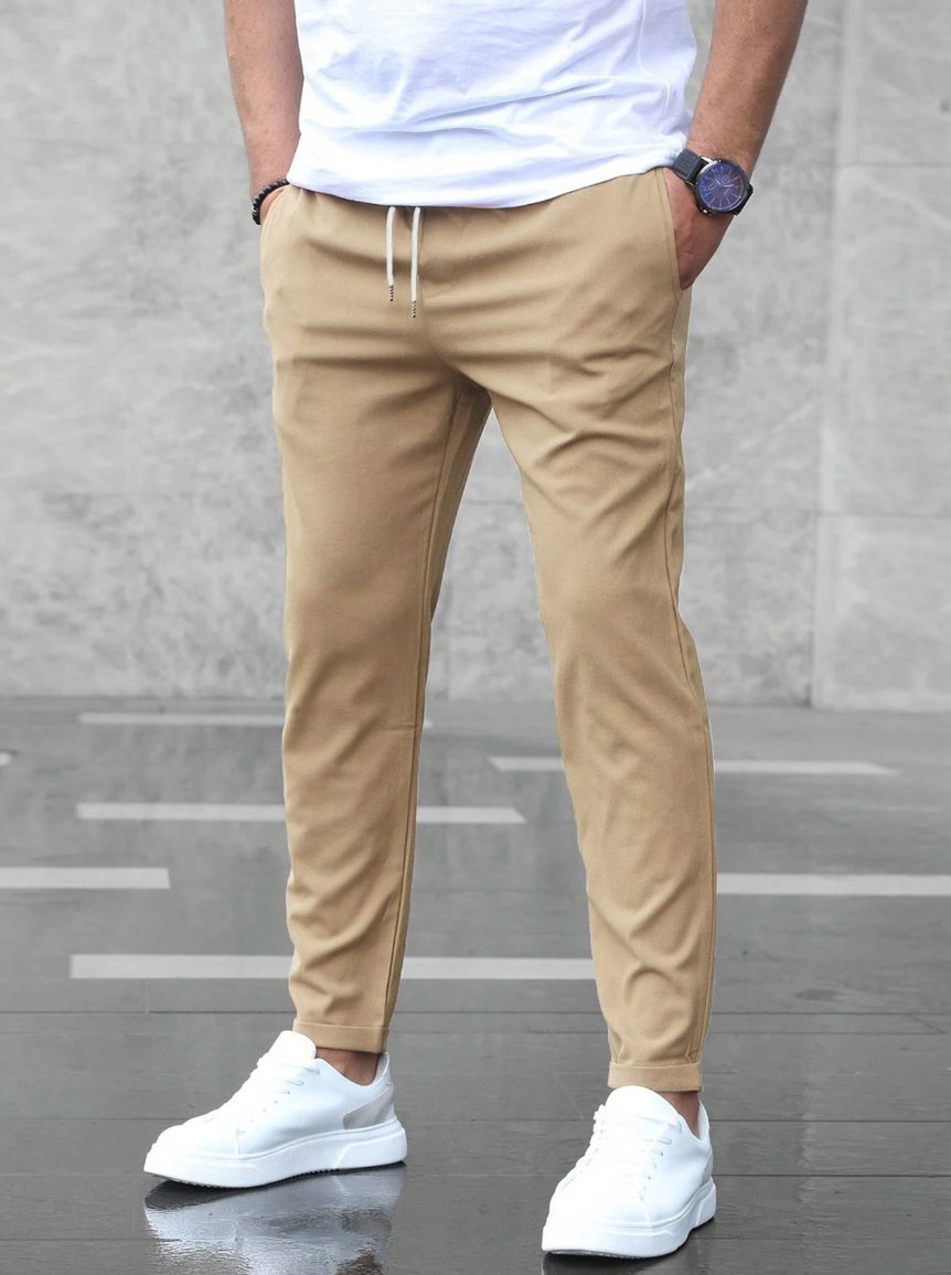 Męskie Spodnie Slim Fit z Elastycznym Materiałem | Styl Casual Elegancki