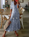 Dámské boho šaty s potiskem | Maxi