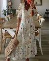 Dámské boho šaty s potiskem | Maxi