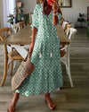 Dámské boho šaty s potiskem | Maxi