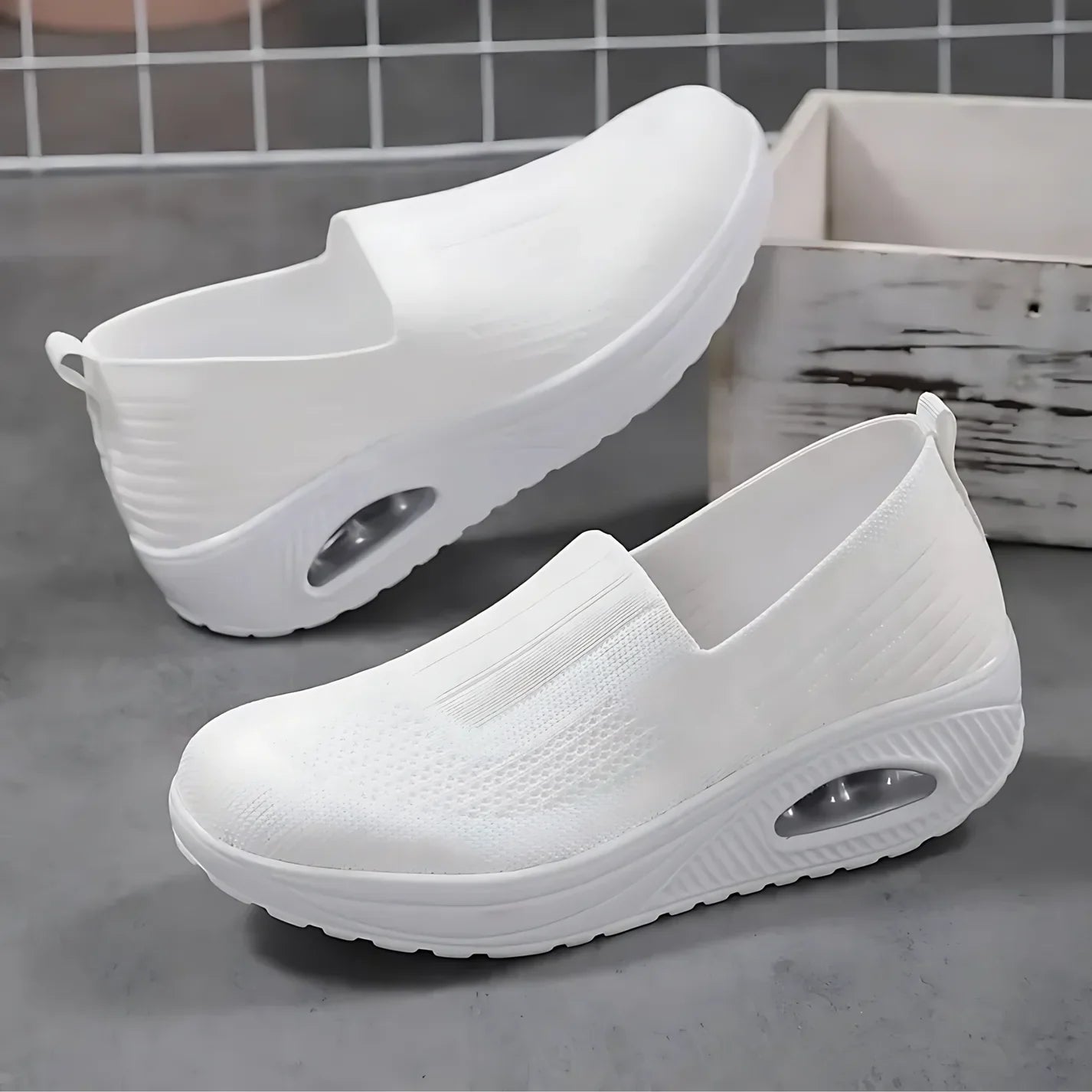 Damskie Oddychające Sneakersy Ortopedyczne | Wsuwane