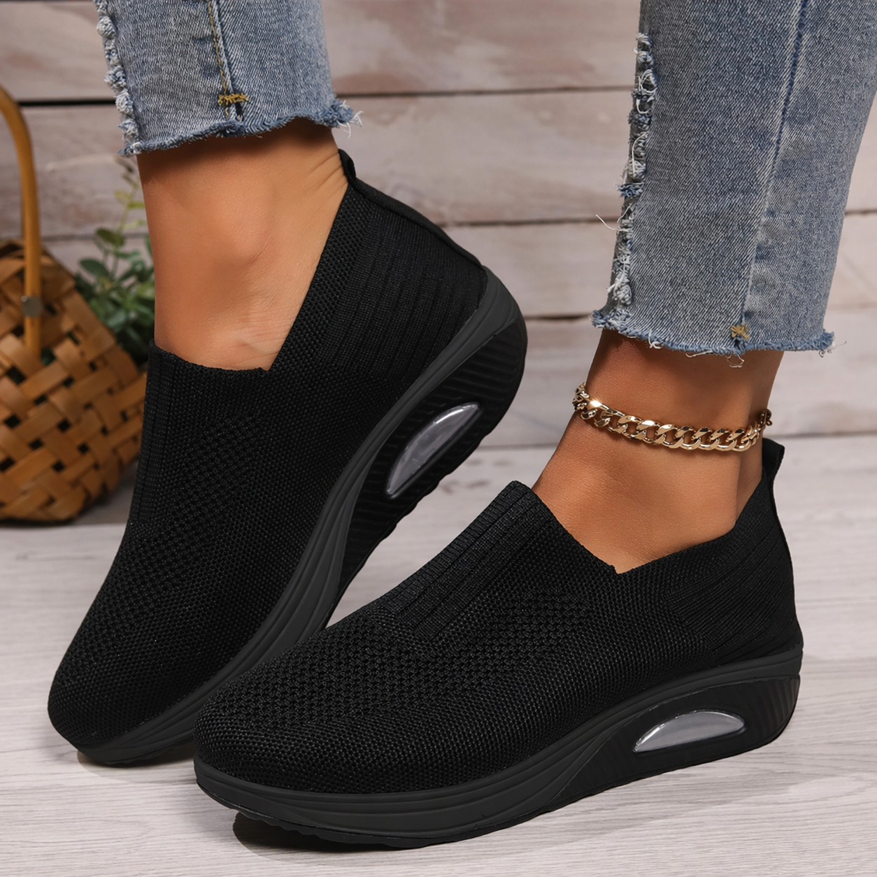 Damskie Oddychające Sneakersy Ortopedyczne | Wsuwane