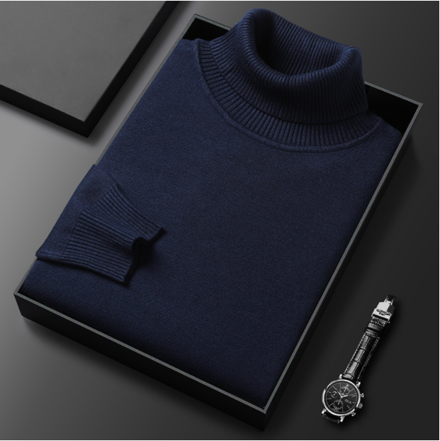 Męski Golf Slim Fit | Ciepła Dzianina